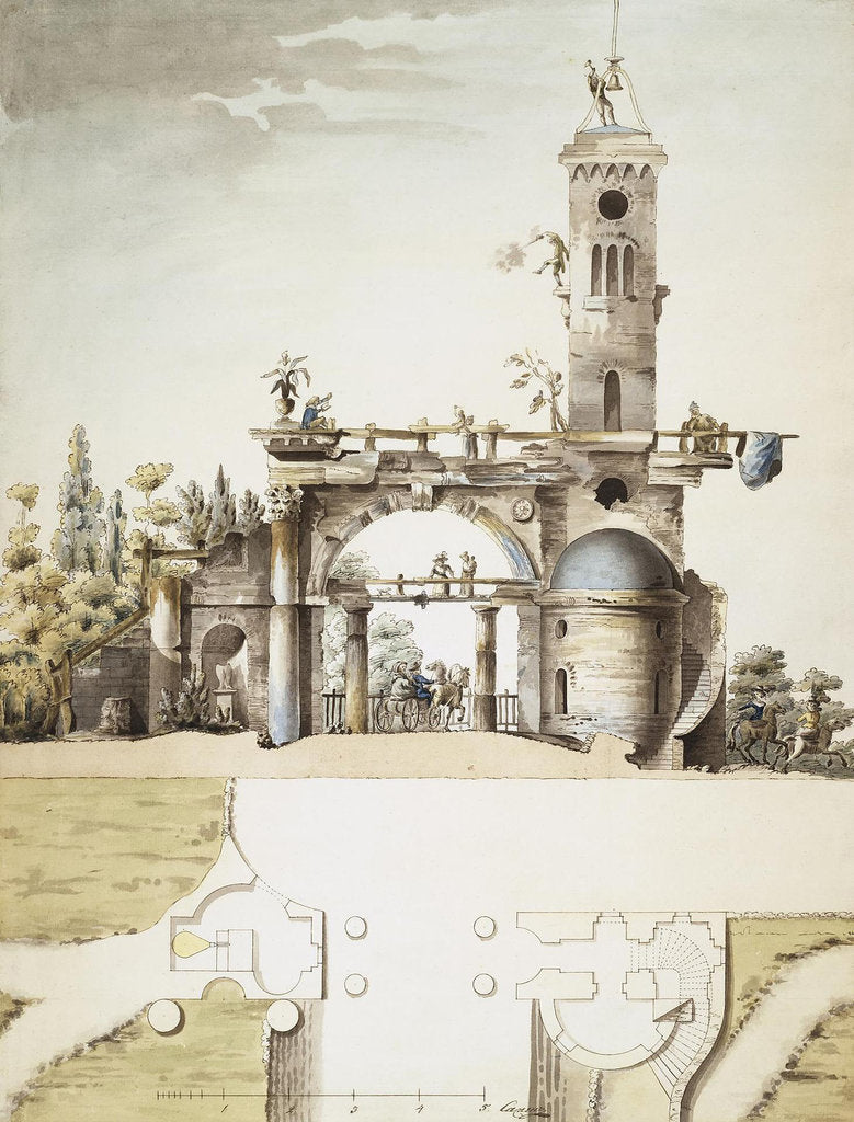 Detail of Project for the Ruins Pavilion in the Park at Tsarskoye Selo by Anonymous