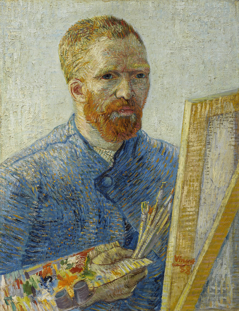 Detail of Self-portrait at the easel by Anonymous