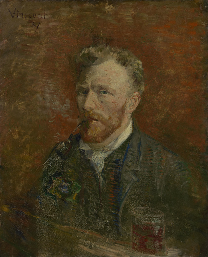 Detail of Self-Portrait with Glass by Anonymous
