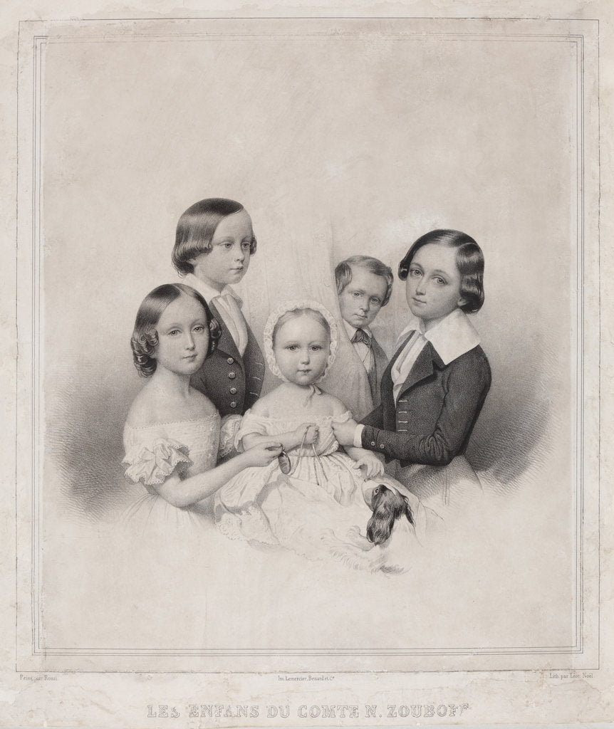 Detail of Children of Count Nikolay Alexandrovich Zubov by Anonymous