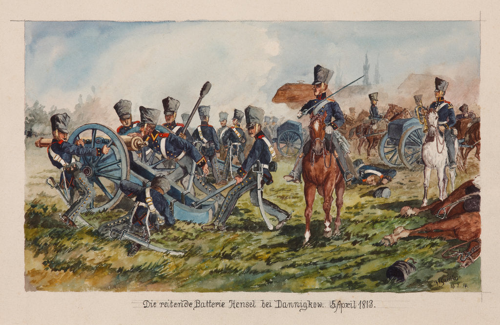 Detail of The Fight near Dannigkow on April 5, 1813 by Anonymous
