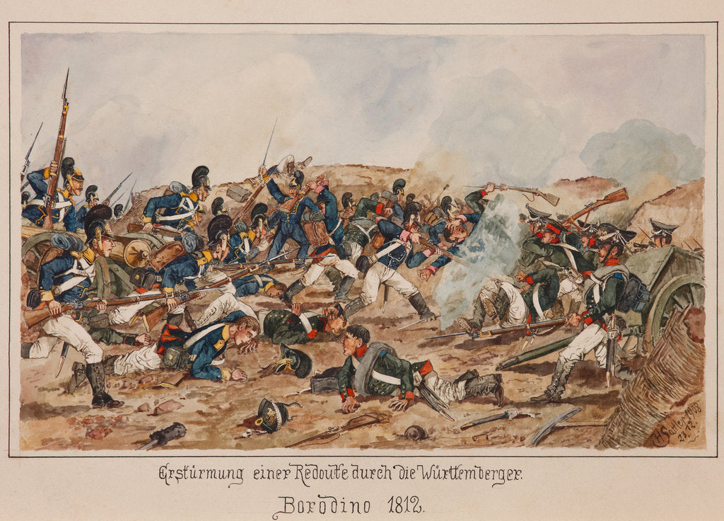 Detail of The storming of a Redoubt by the Wurttemberg troops. Borodino 1812 by Anonymous