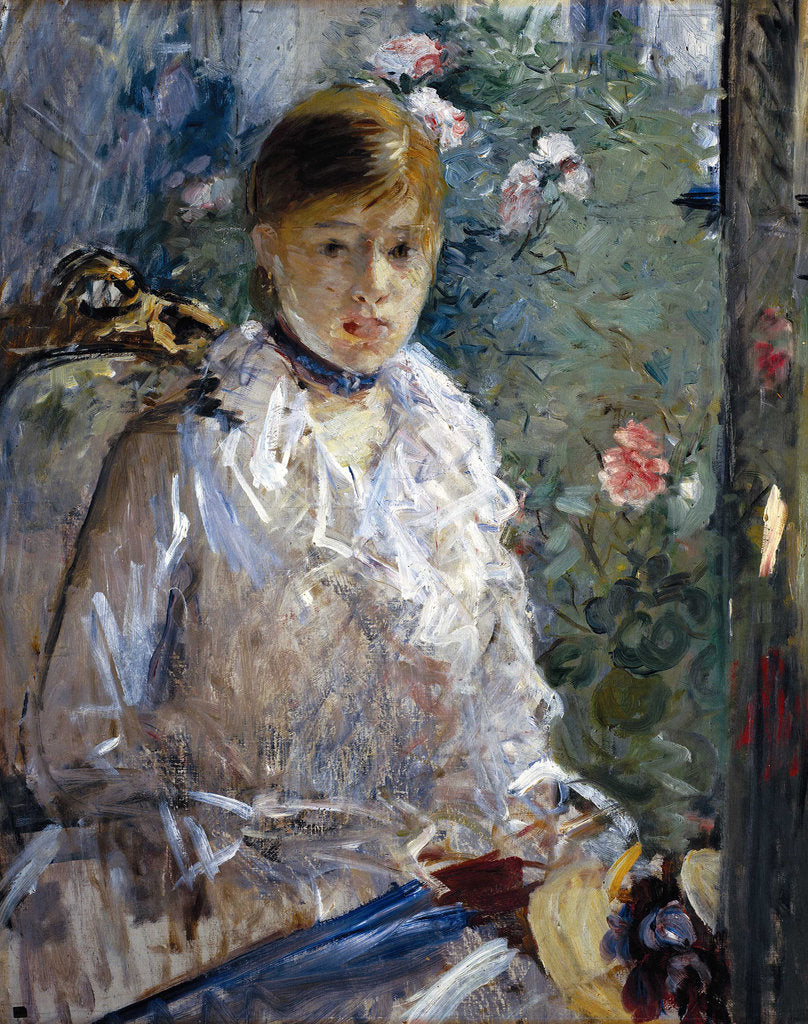 Detail of Young Woman at a Window or The Summer by Anonymous