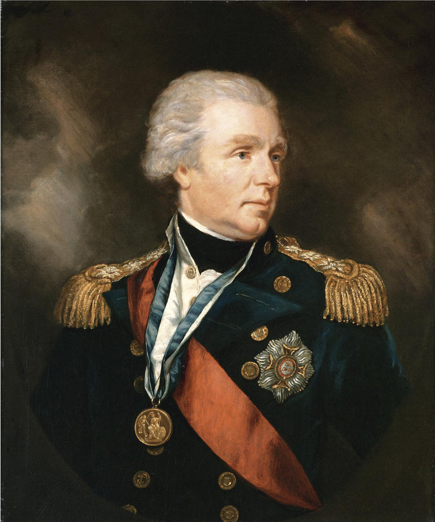 Detail of Portrait of the Admiral William Waldegrave, 1st Baron Radstock by Anonymous
