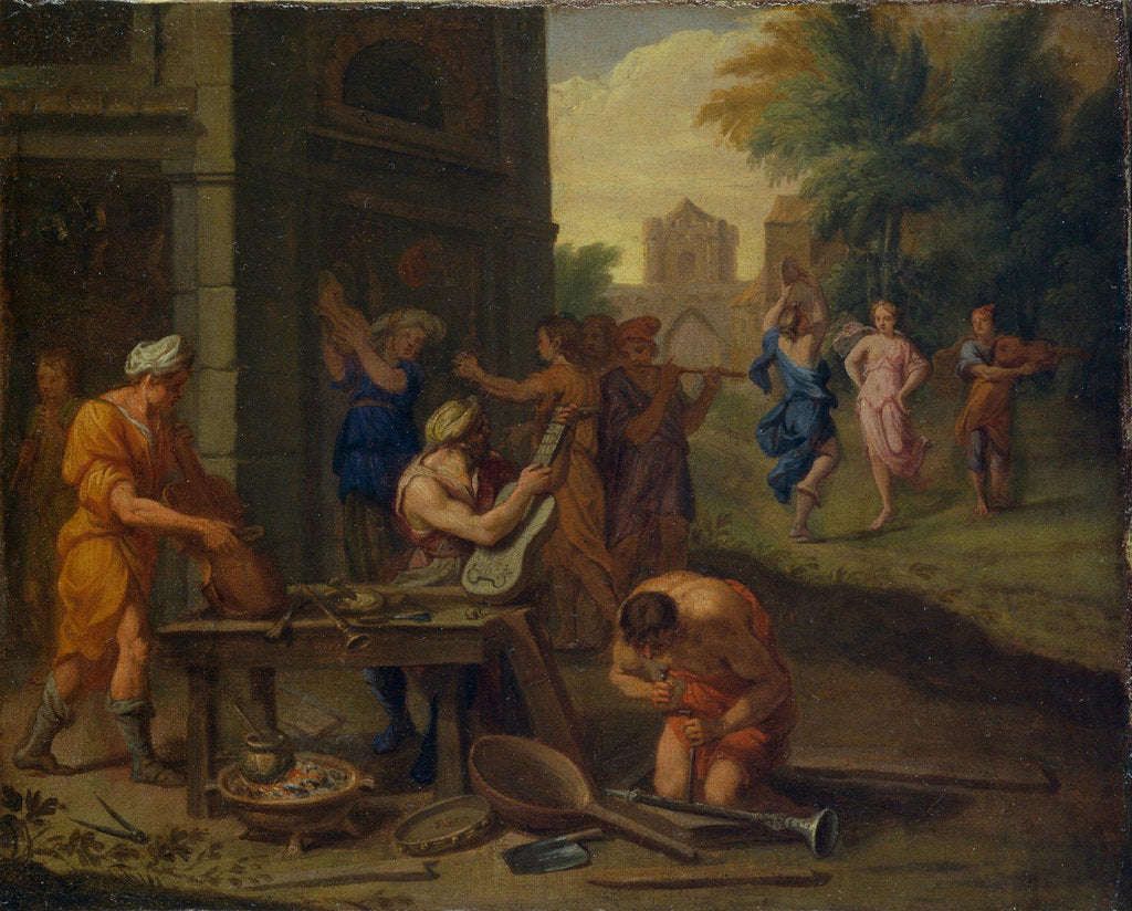 Detail of Musical Instruments Workshop by Anonymous