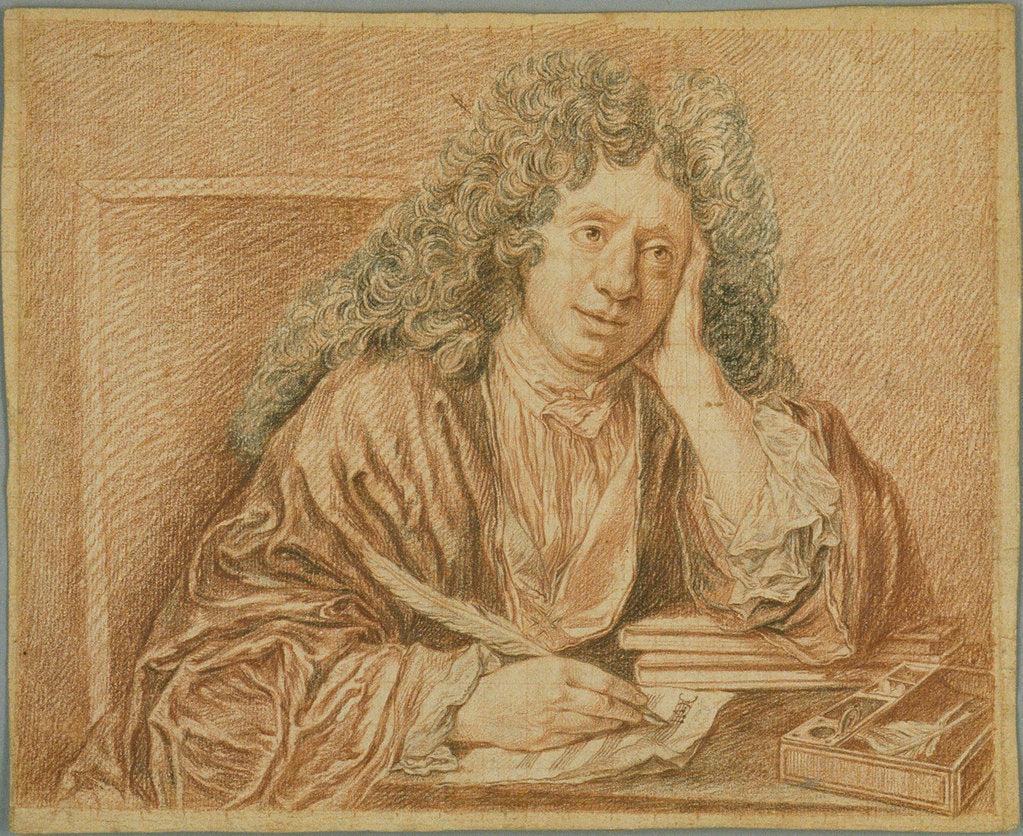 Detail of Portrait of the composer Michel-Richard Delalande by Anonymous