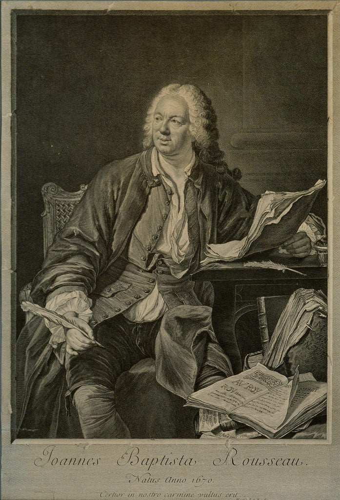 Detail of Portrait of the dramatist Jean-Baptiste Rousseau by Anonymous