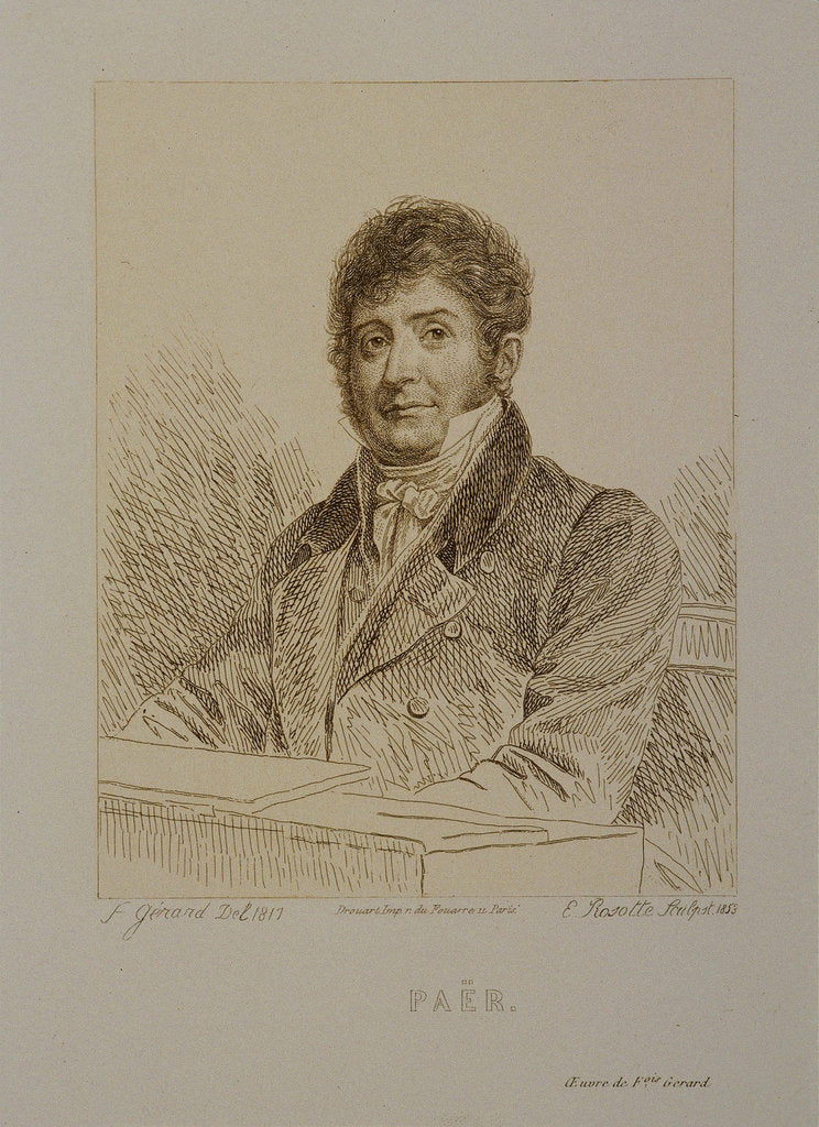Detail of Portrait of the composer Ferdinando Paër by Anonymous