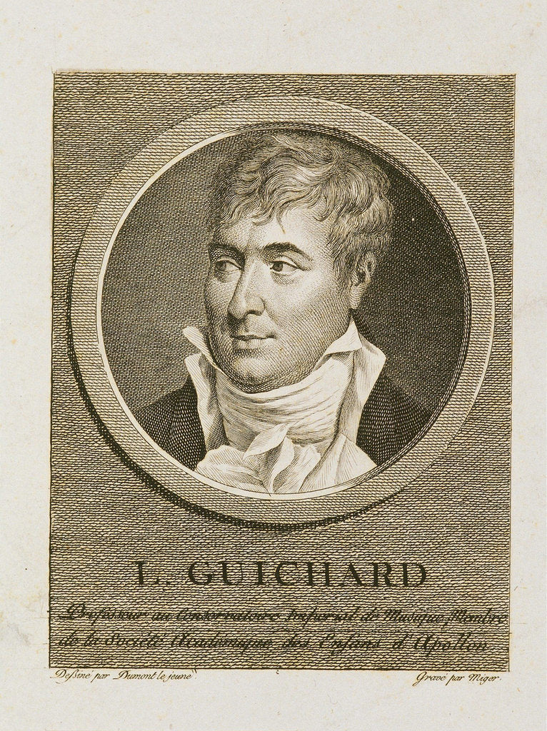 Detail of Portrait of the composer Louis-Joseph Guichard by Anonymous