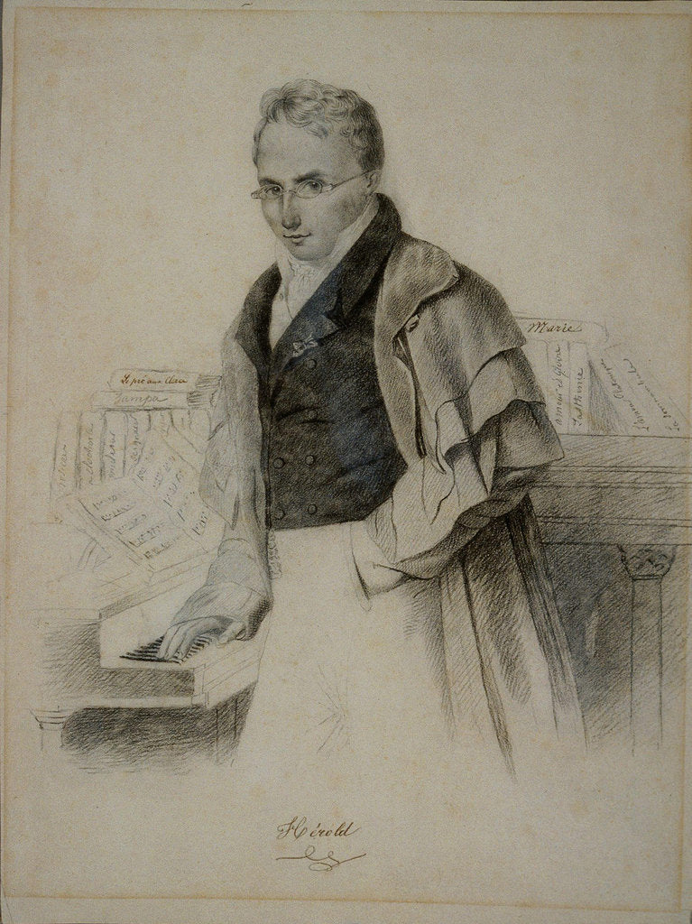 Detail of Portrait of the composer Ferdinand Hérold by Anonymous