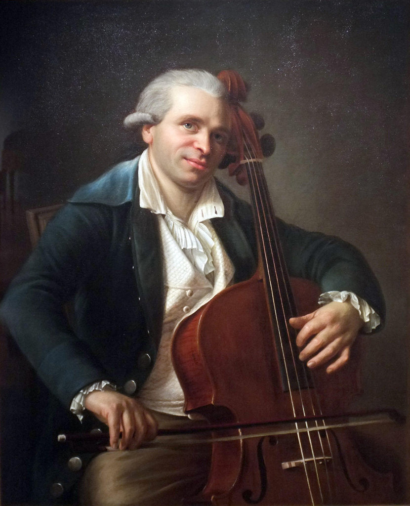 Detail of Portrait of the cellist and composer Jean-Louis Duport by Anonymous