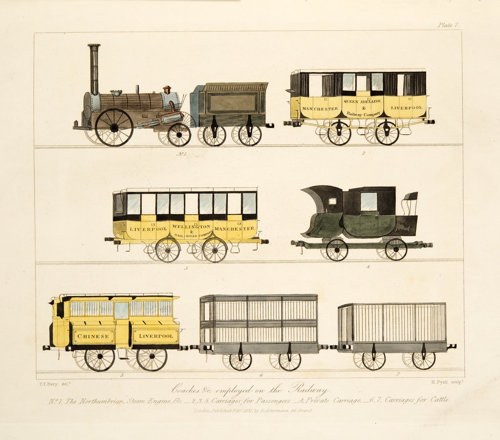 Detail of Coaches Employed on the Railway, 1831 by Thomas Talbot Bury