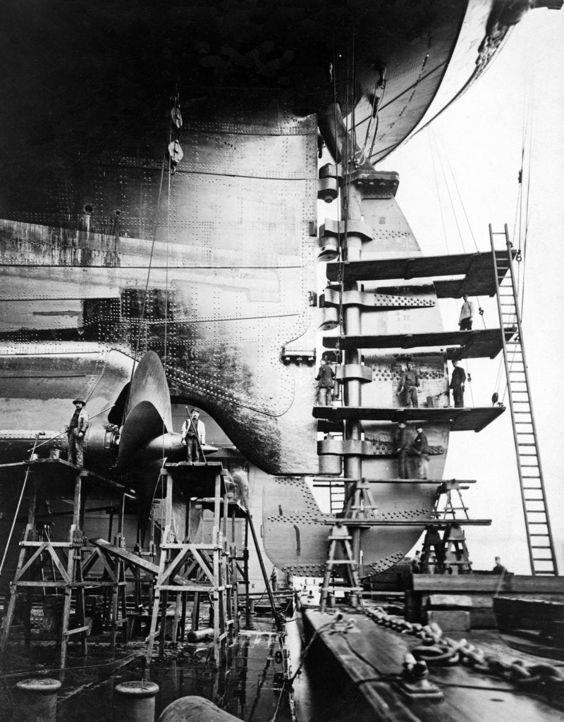 Detail of Rudder and screws of S.S. Imperator, c.1912 by Anonymous