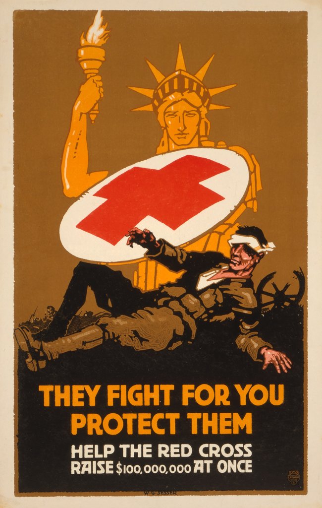 Detail of Fundraising Poster for the Red Cross, 1917 by Anonymous
