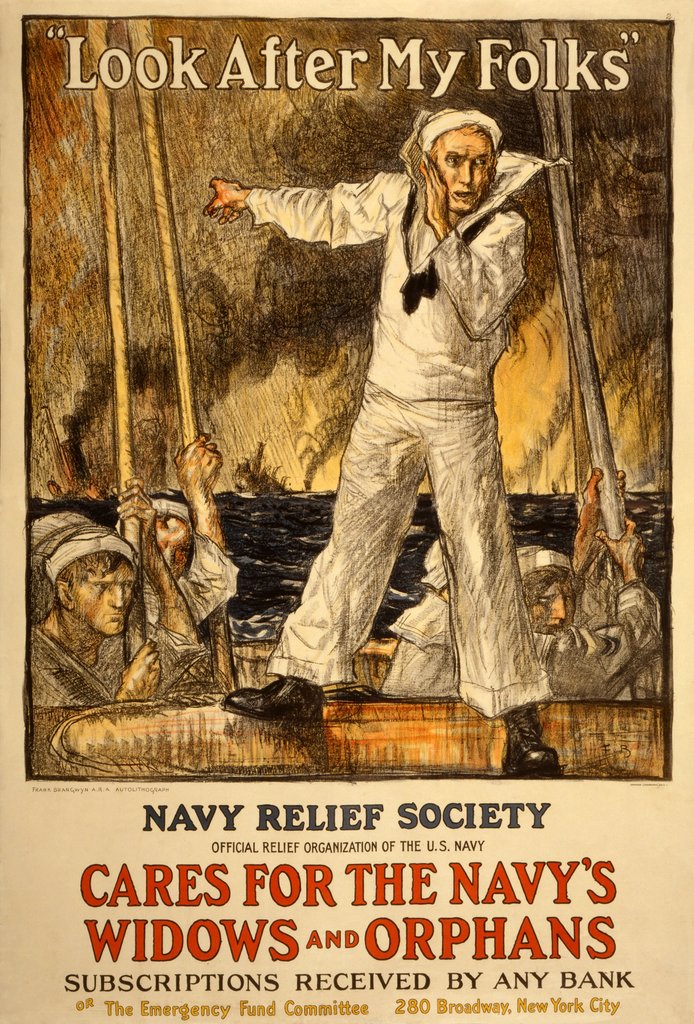 Detail of Fundraising campaign for the Navy Relief Society, 1917 by Anonymous