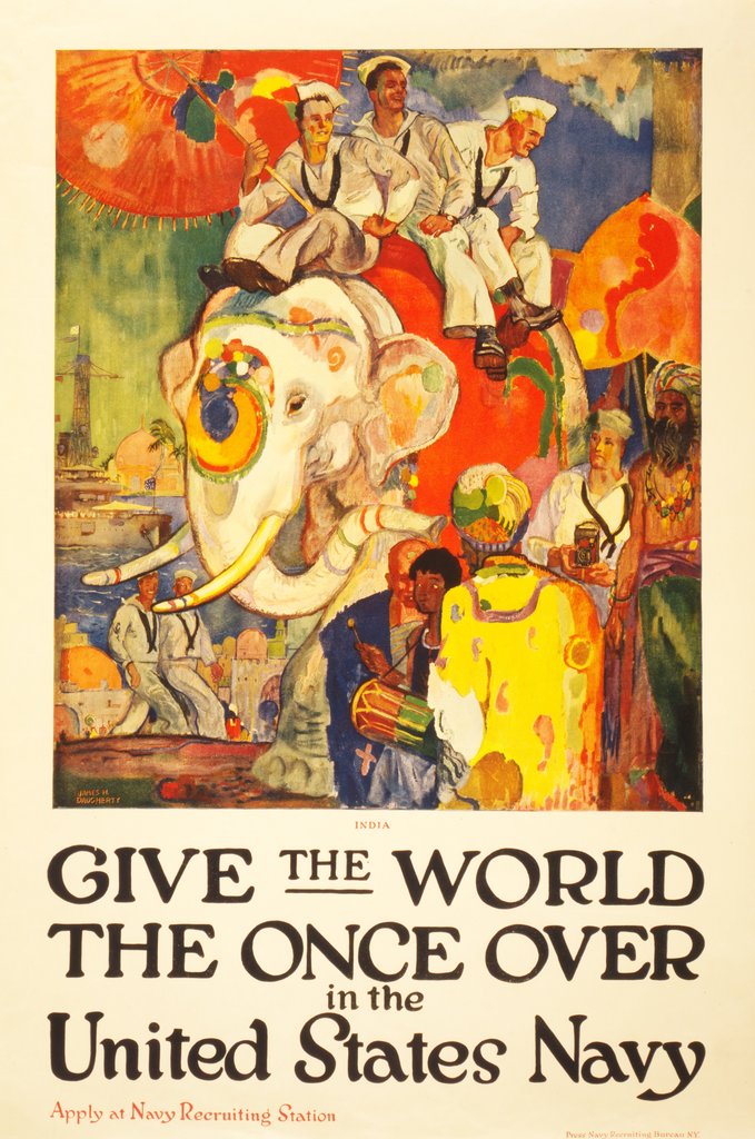 Detail of WW1 Recruitment Poster for the US Navy, 1919 by Anonymous