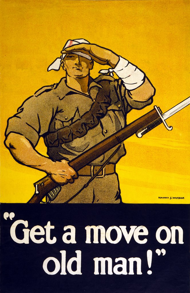Detail of Recruitment Poster Get A Move On Old Man, 1915 by Anonymous