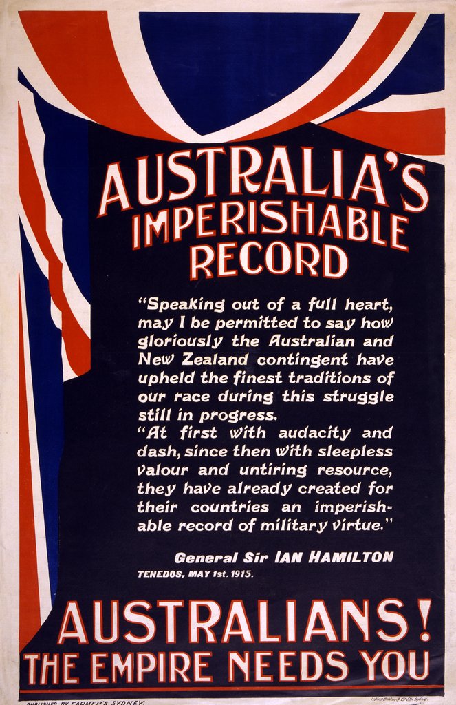 Detail of Australian Recruitment Poster, 1915 by Anonymous