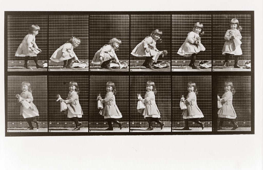 Detail of Child playing with doll, Plate 481 from Animal Locomotion, 1887 by Anonymous