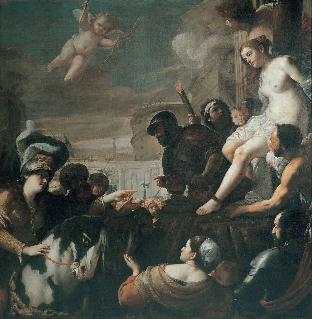 Detail of Clorinda rescues Olindo and Sophronia by Anonymous