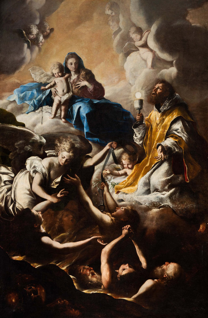 Detail of The Virgin, St. Nicholas of Tolentino and the Holy Souls in Purgatory by Anonymous