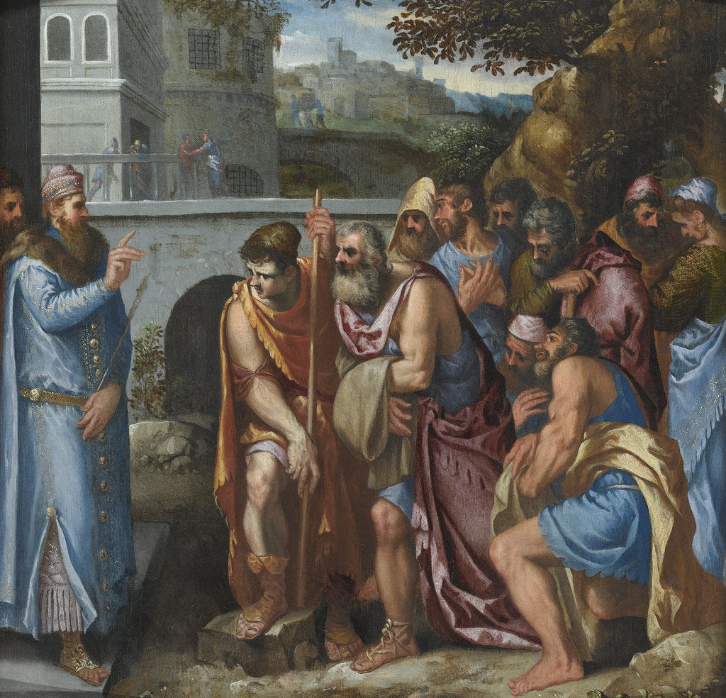 Detail of Joseph and his Brothers by Anonymous
