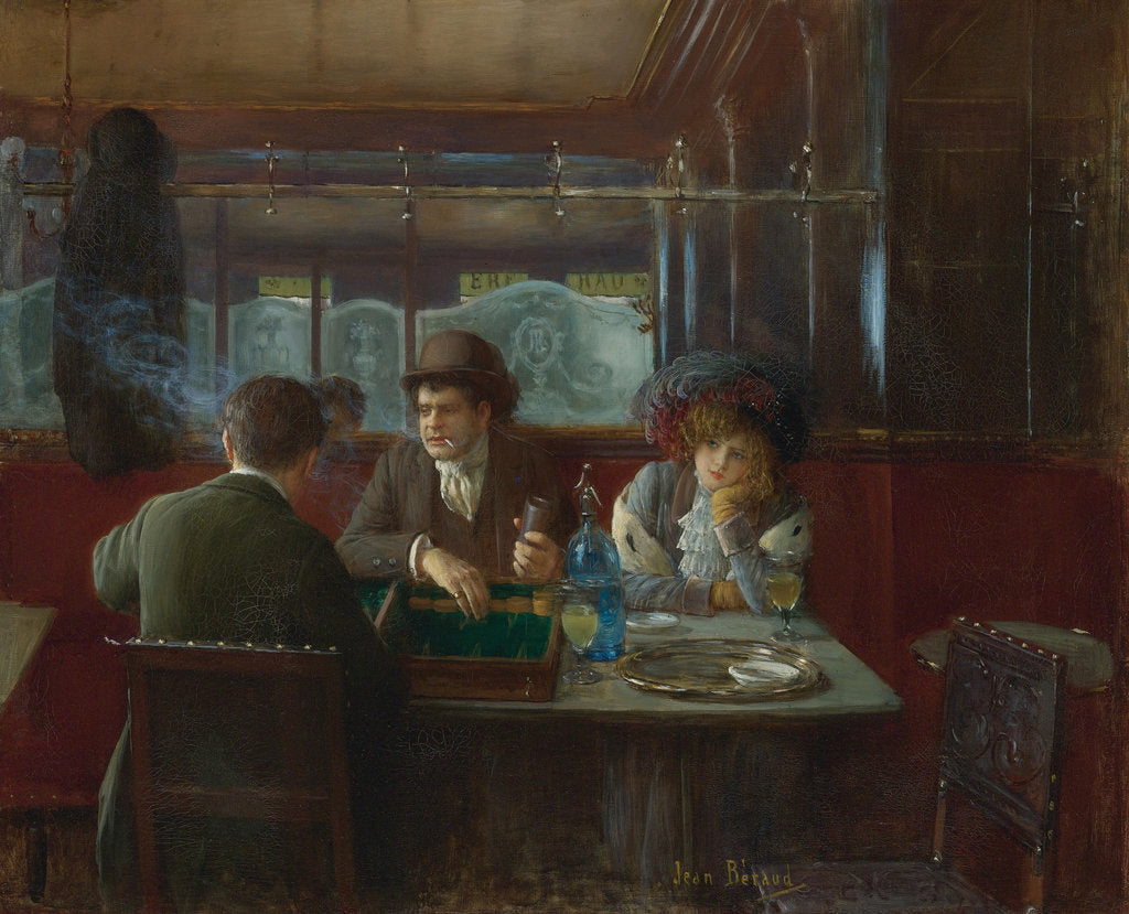 Detail of Backgammon at the Café by Anonymous