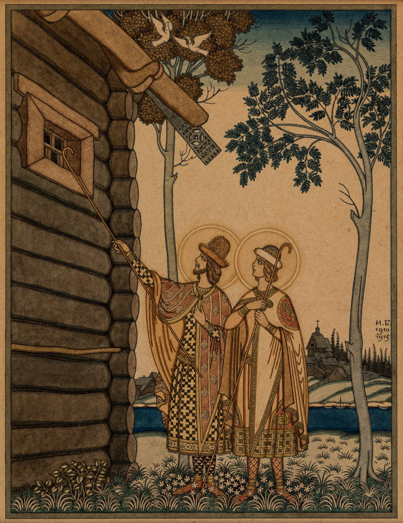 Detail of The Saints Boris and Gleb by Anonymous