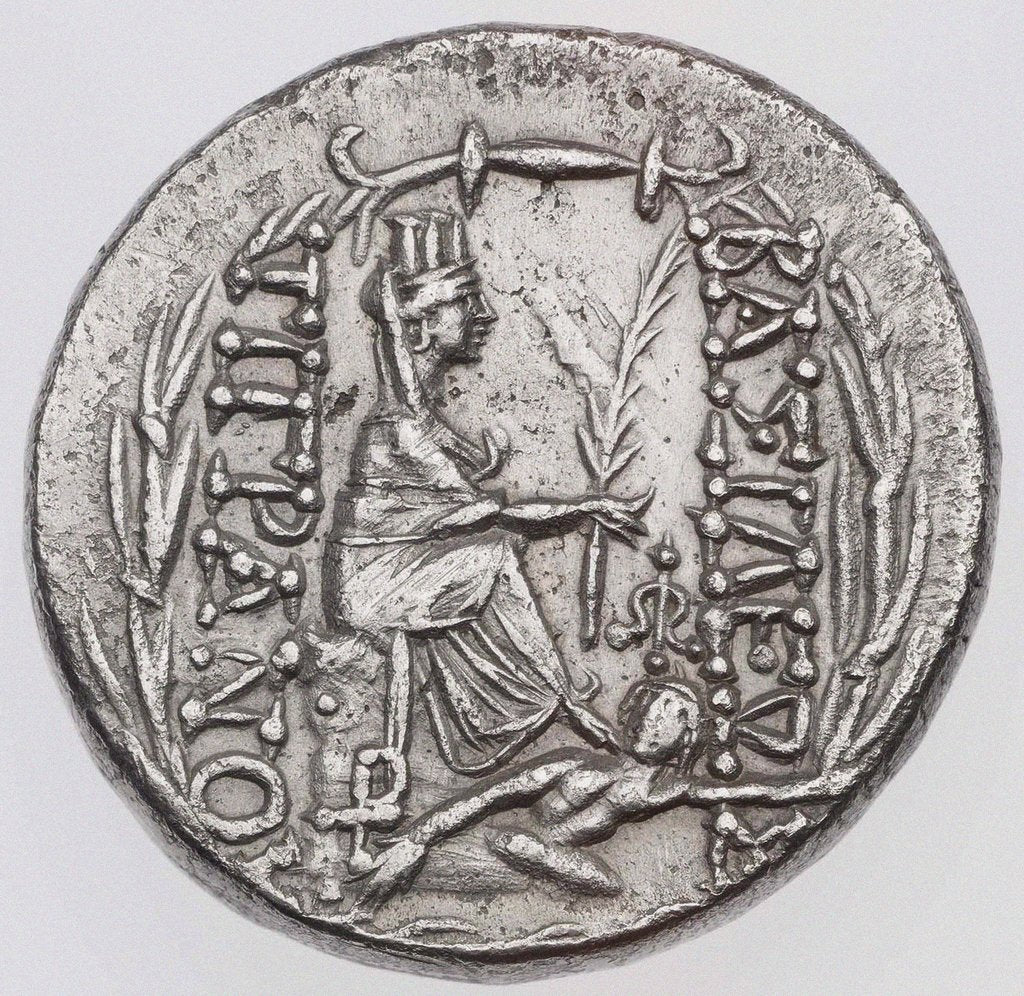 Detail of Tyche of Antioch. Tetradrachm of Kingdom of Armenia by Anonymous
