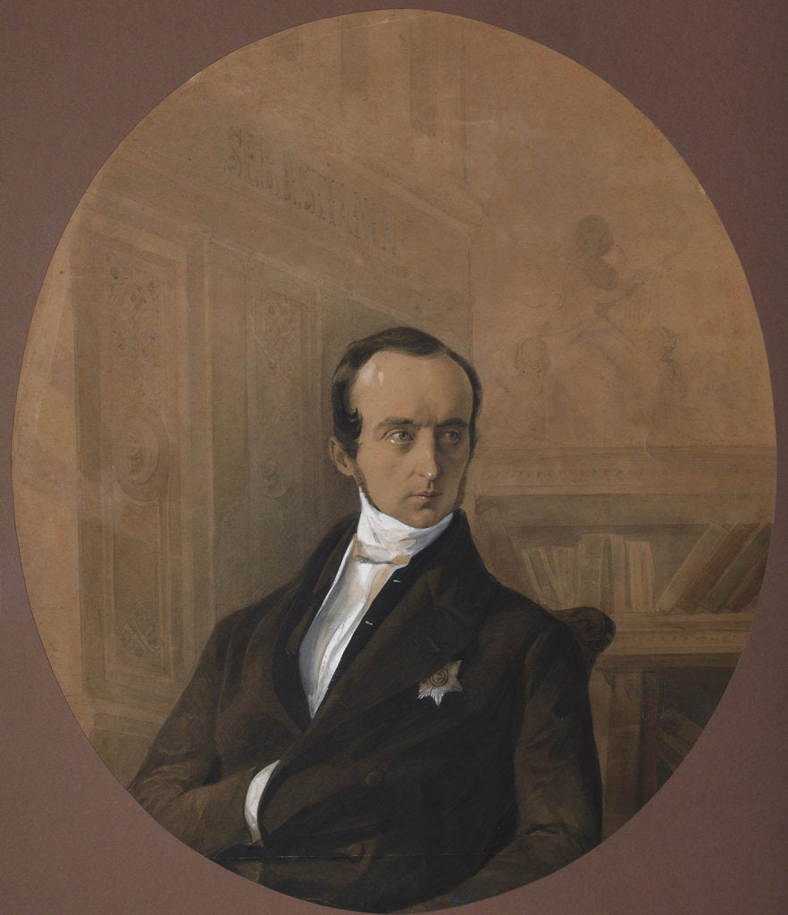 Detail of Portrait of Prince Vladimir Fyodorovich Odoyevsky by Anonymous
