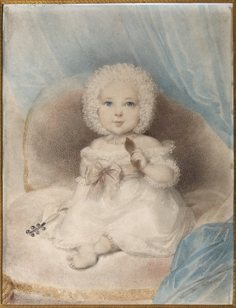 Detail of Portrait of a child with a Lorgnette by Anonymous
