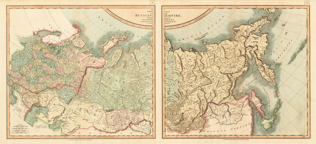 Detail of Map of the Russian Empire Divided into its Governments by Anonymous