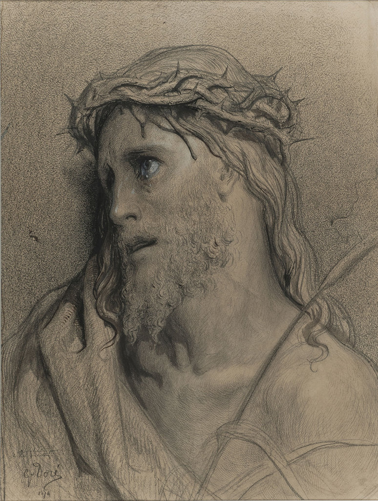 Detail of Christ with the crown of thorns by Anonymous