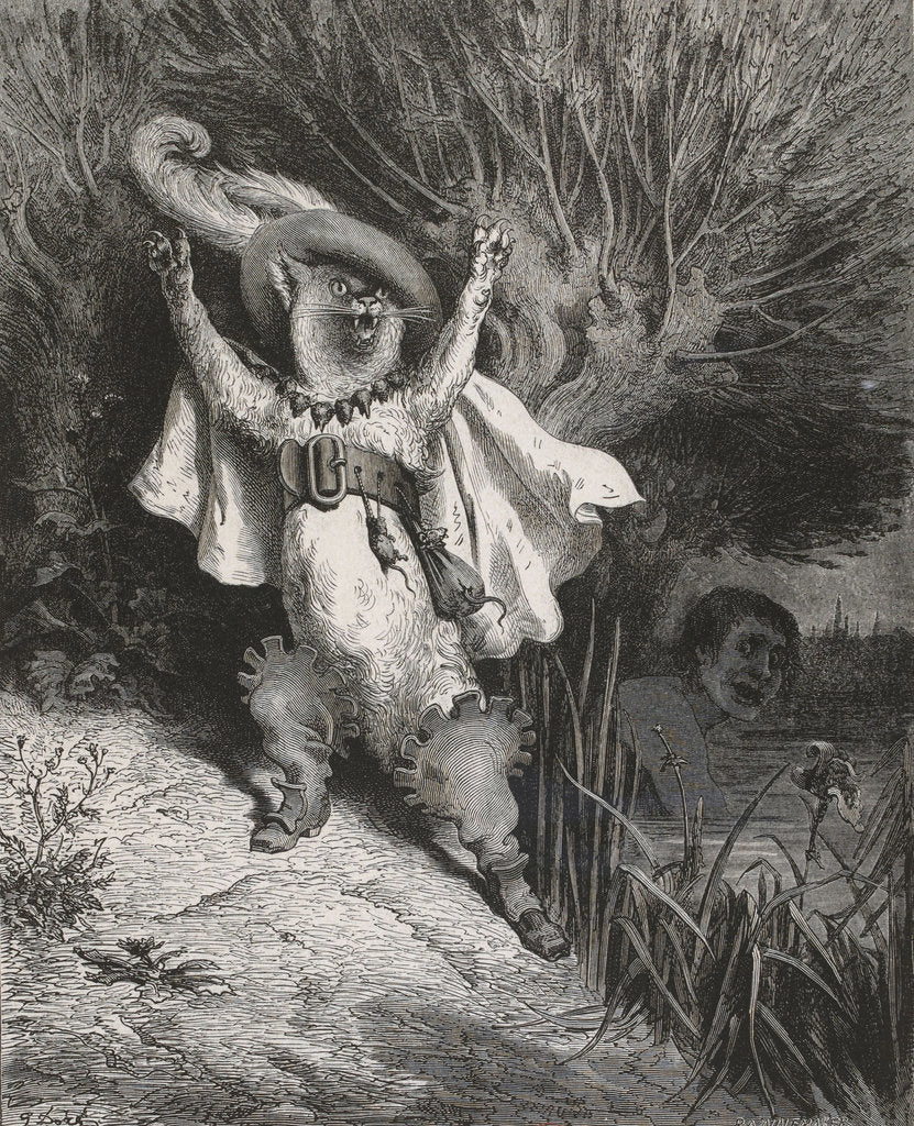 Detail of Illustration for Le Maître chat ou le chat botté by Charles Perrault by Anonymous