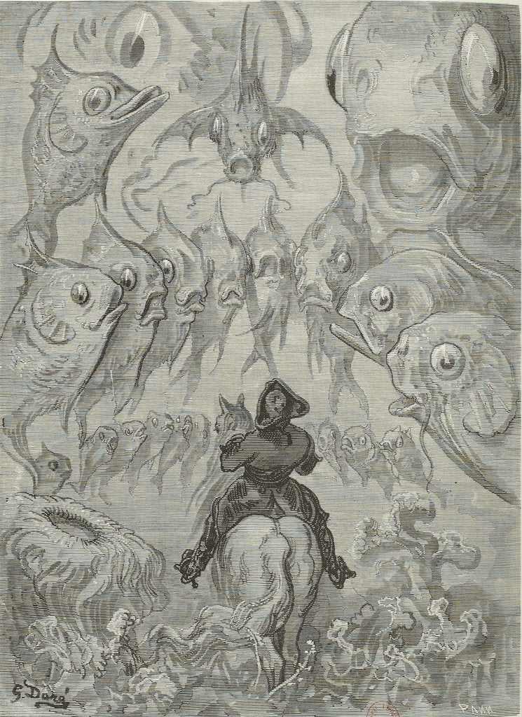 Detail of Illustration to the book The Surprising Adventures of Baron Münchhausen by Rudolph Erich Raspe by Anonymous
