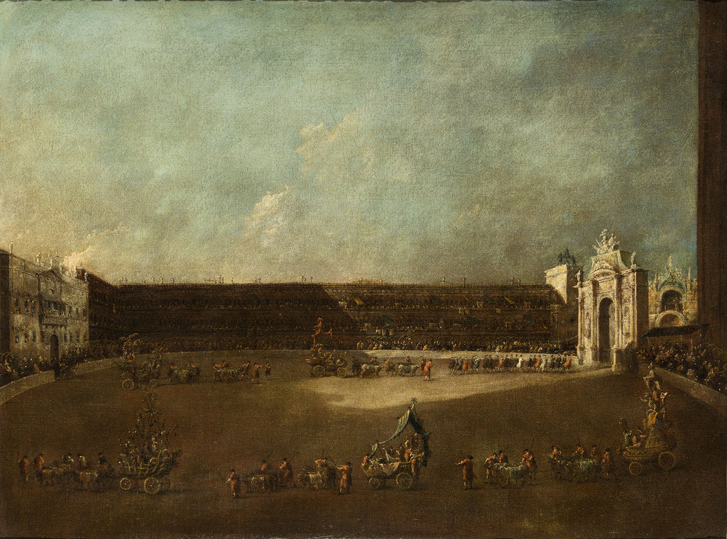 Detail of Carnival Parade in Piazza San Marco in Honour of the Conti Del Nord by Anonymous