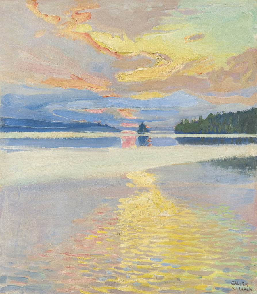 Detail of Sunset over Lake Ruovesi by Anonymous