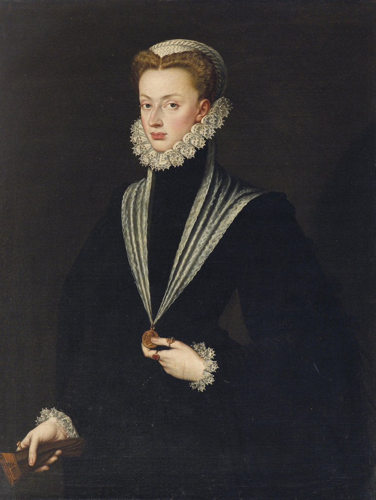Detail of Portrait of Joanna of Austria by Anonymous