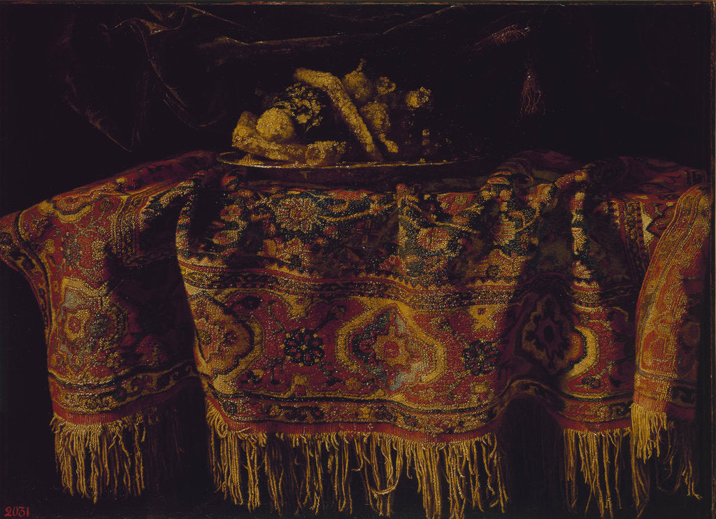 Detail of Still Life with an Oriental Carpet by Anonymous