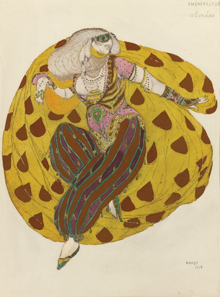Detail of Costume design for the ballet Scheharazade by N. Rimsky-Korsakov by Anonymous