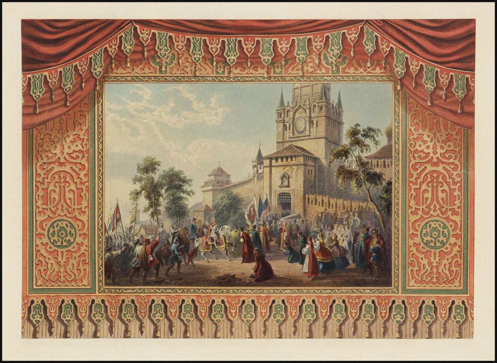 Detail of Curtain design for the Bolshoi Theatre by Anonymous