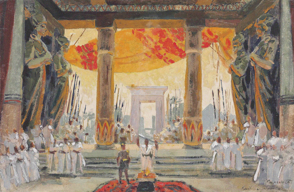 Detail of Stage design for the opera Salammbô by Modest Mussorgsky by Anonymous