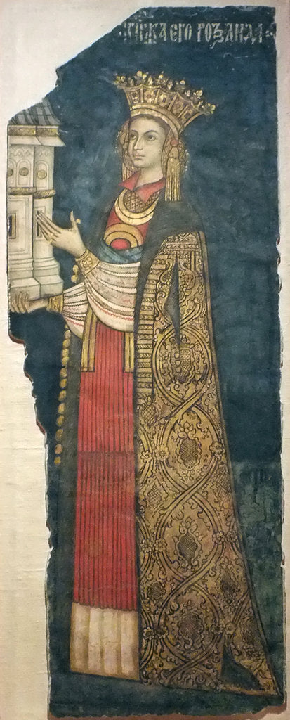 Detail of Ruxandra Basarab, daughter of Neagoe Basarab by Anonymous