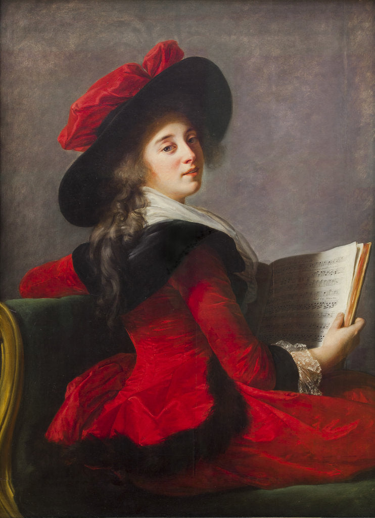 Detail of Portrait of the Baroness Crussol, wife of Henri-Charles-Emmanuel de Crussol-Florensac, née Anne Mari by Anonymous