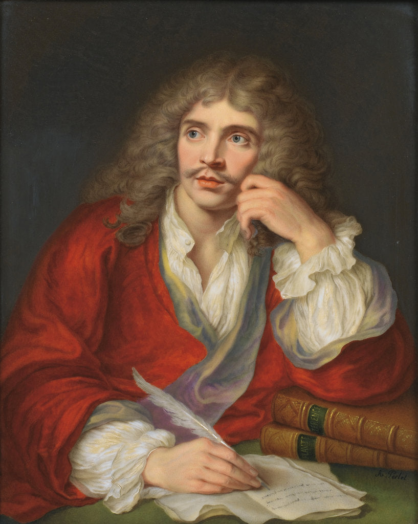 Detail of Portrait of the author Moliére by Anonymous