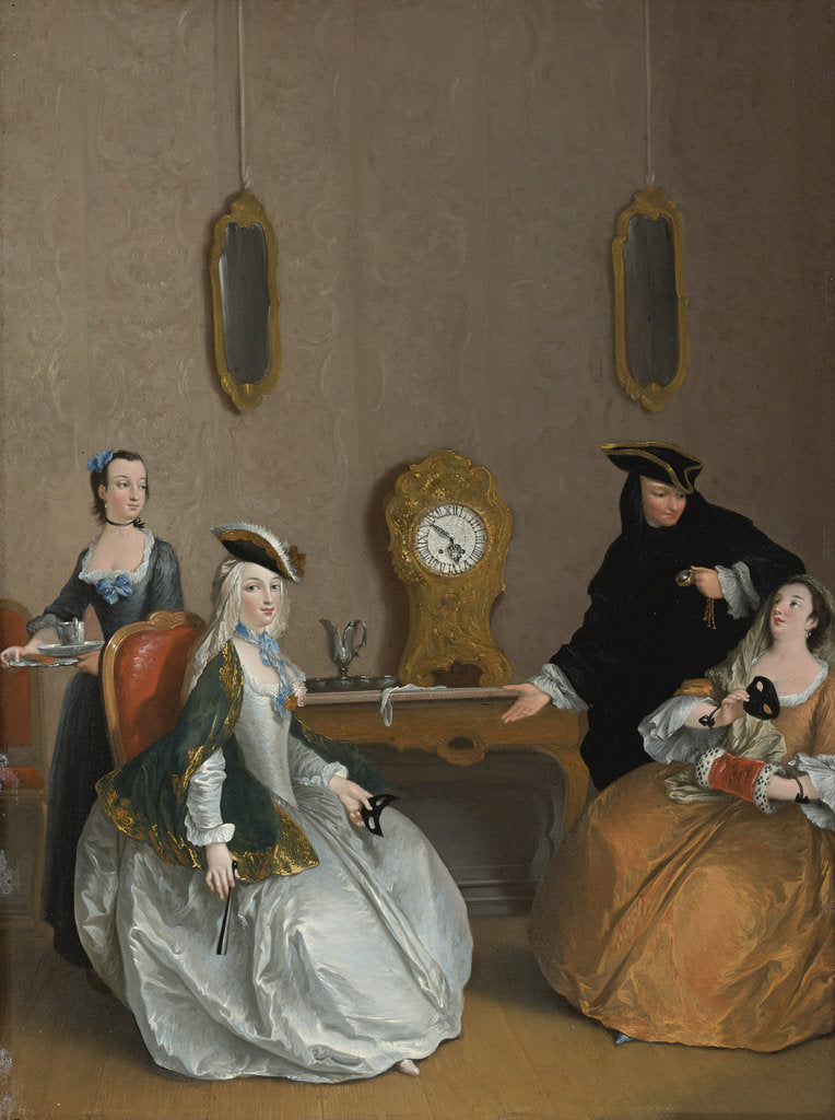 Detail of The hour of the masked ball by Anonymous