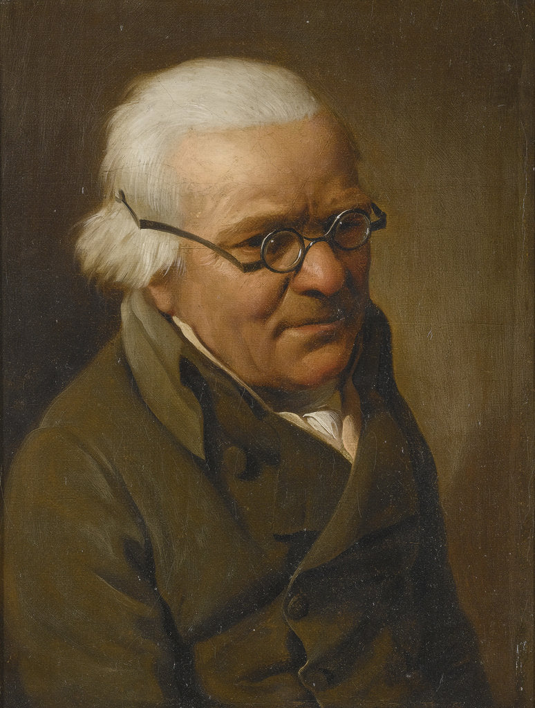Detail of Portrait of a man wearing glasses by Anonymous