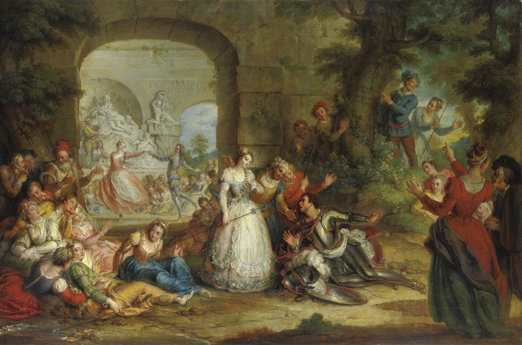 Detail of Roland and Angelica by Anonymous
