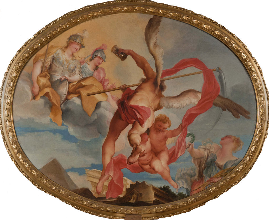 Detail of The Time, Minerva and Fama by Anonymous
