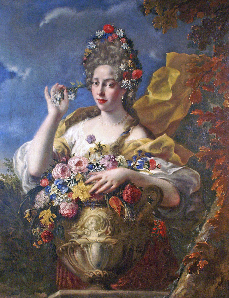 Detail of Portrait of a Lady as Flora by Anonymous